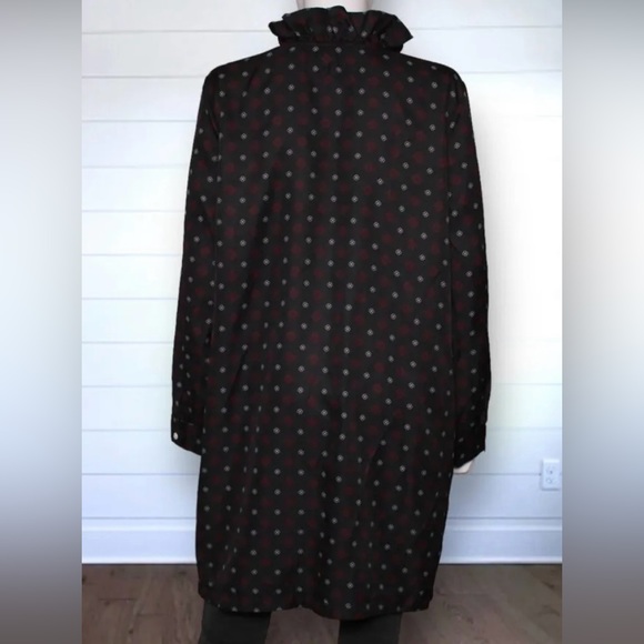 Mudpie Whitney Ruffle Satin Dress, Black, White, & Red, Size M - Picture 4 of 7